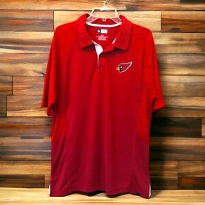 Arizona Cardinals Men’s Logo Polo Shirt Collared Red NFL Team Apparel XL